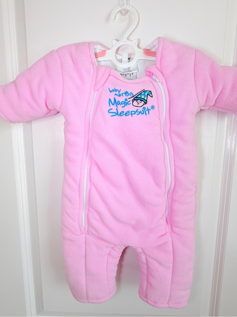 Baby Merlin’s Magic Sleepsuit Pink Fleece Large 6-9M Excellent